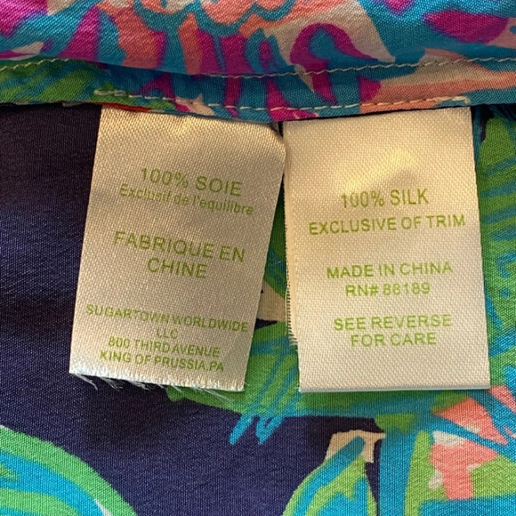 Lilly Pulitzer Crossed Lions Engineered Iona Floral Sleeveless top 33648 - Picture 9 of 12